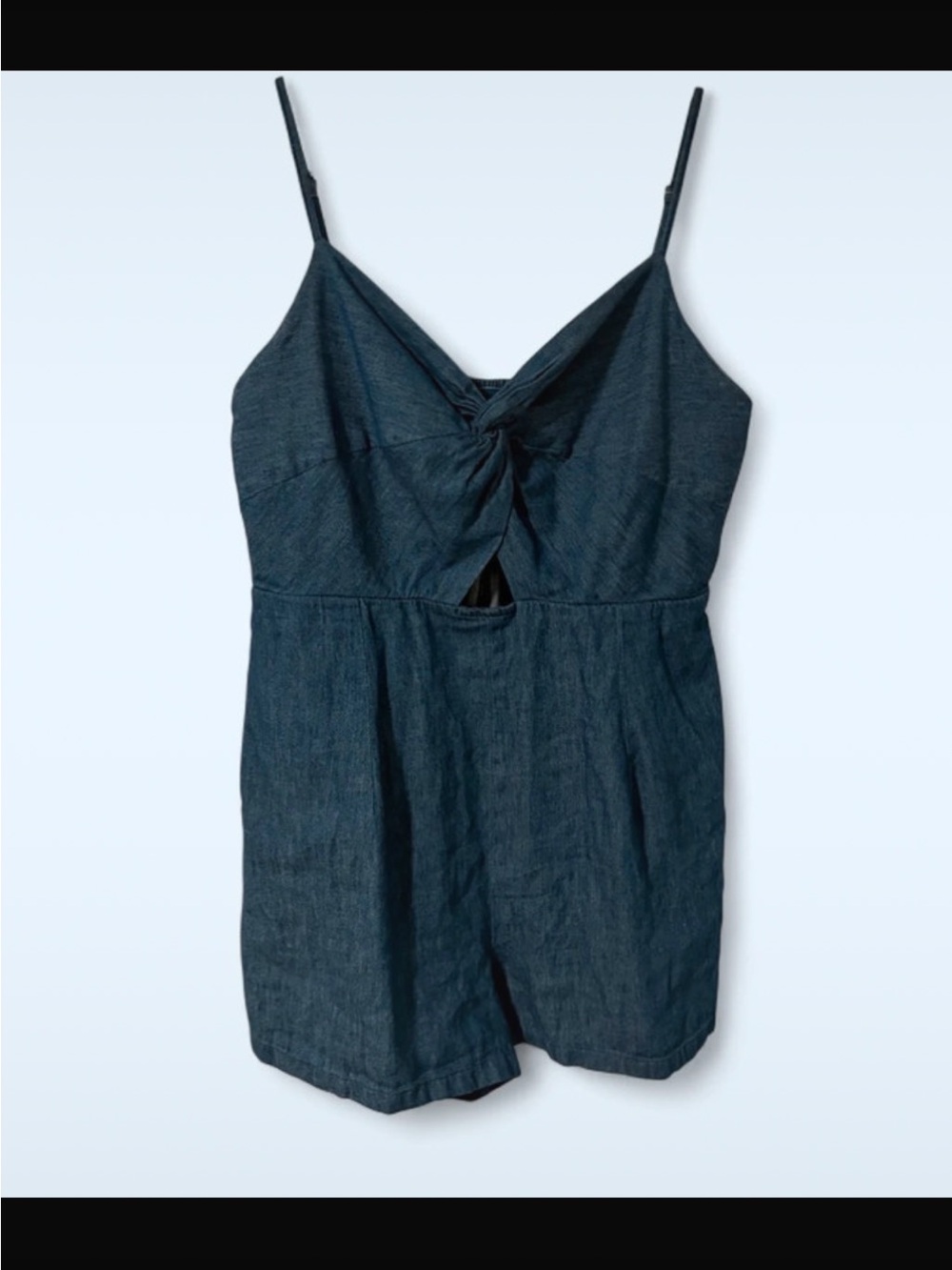 Old Navy Denim Blue Smocked One-Piece Bodysuit